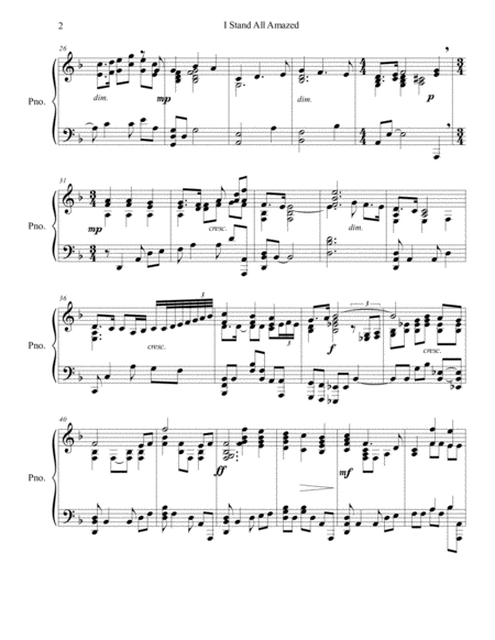 I Stand All Amazed Piano Solo Early Advanced Page 2