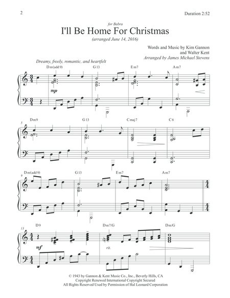 I Will Be Home For Christmas Romantic Piano Page 2