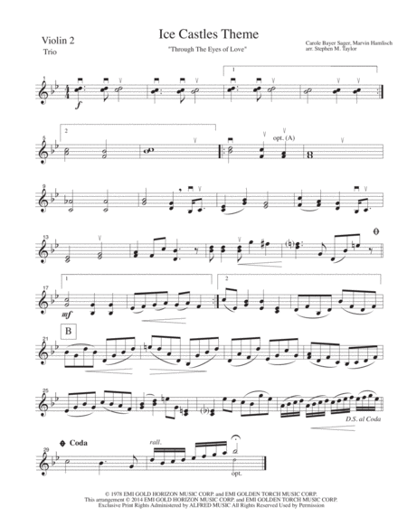 Ice Castles Theme Through The Eyes Of Love String Trio Page 2