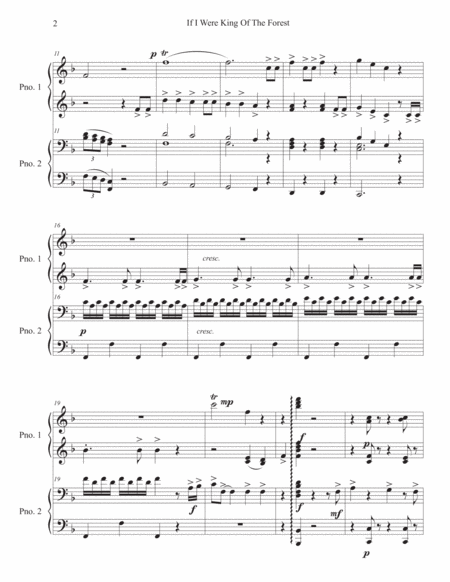 If I Were King Of The Forest Piano Duet Page 2