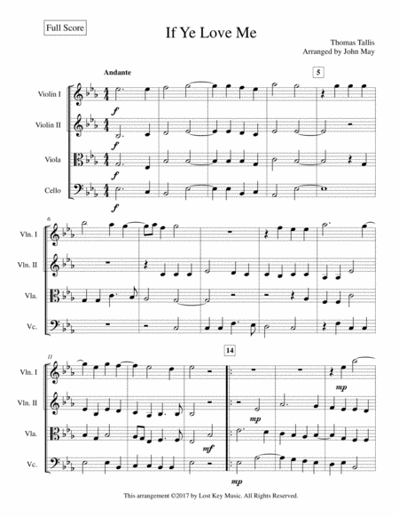 If Ye Love Me String Quartet Page 2