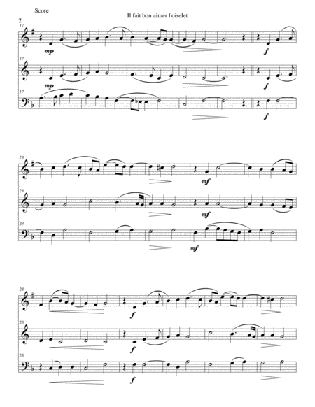 Il Fait Bon Aimer L Oiselet For Brass Trio Page 2