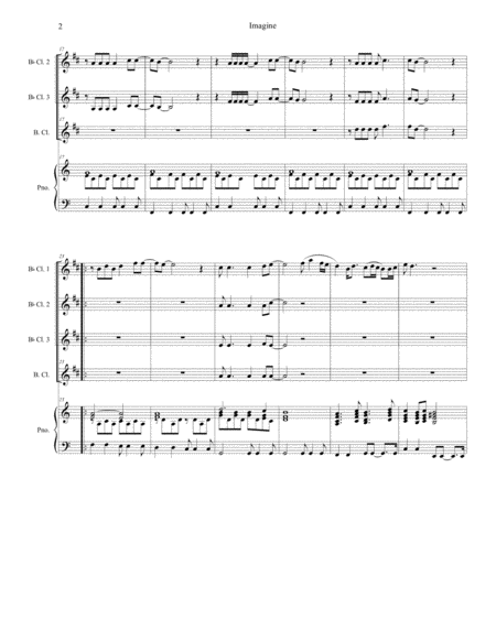 Imagine For Clarinet Choir Page 2