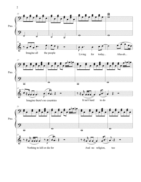 Imagine Piano Vocal Page 2
