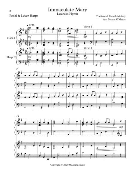 Immaculate Mary Lourdes Hymn Score Parts Page 2