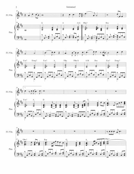 Immanuel For Flute Or Violin Solo And Piano Page 2