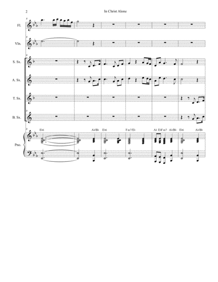 In Christ Alone For Saxophone Quartet Page 2