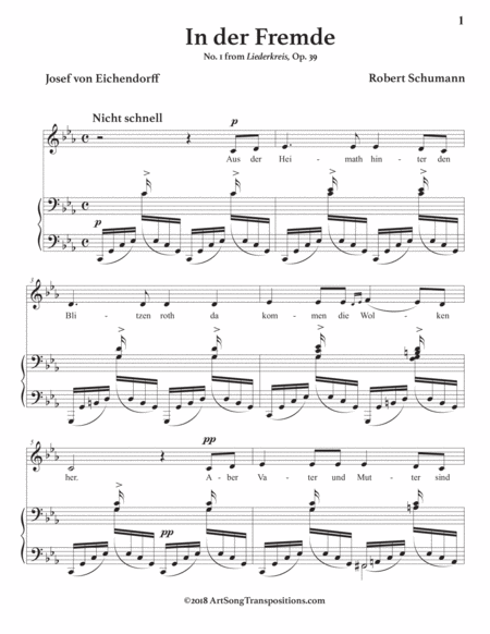 In Der Fremde Op 39 No 1 C Minor Page 2