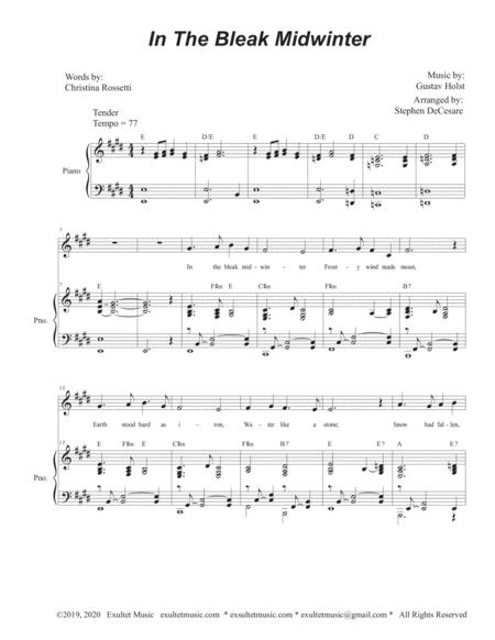 In The Bleak Midwinter Vocal Solo And Piano Page 2