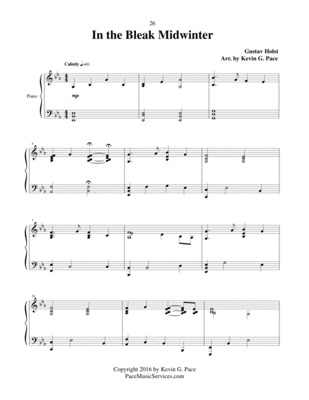 In The Bleak Widwinter Advanced Christmas Piano Solo Page 2