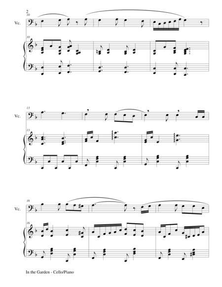 In The Garden Cello Piano And Cello Part Page 2