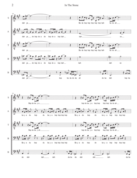 In The Stone Satbb Acappella Page 2