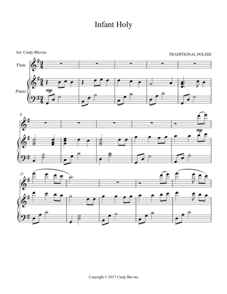 Infant Holy Arranged For Piano And Flute Page 2