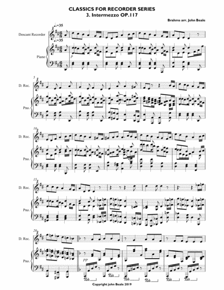 Intermezzo Op 117 No 1 Brahms Page 2