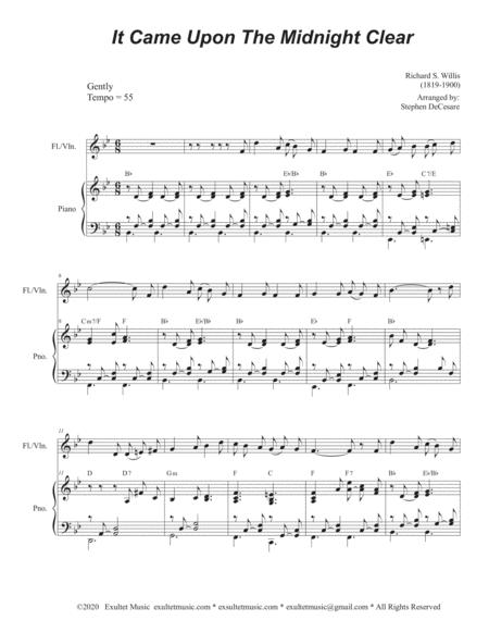 It Came Upon The Midnight Clear Flute Or Violin Solo And Piano Page 2