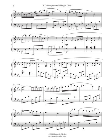 It Came Upon The Midnight Clear With Adaptations From Chopins Nocturne Op 9 No 2 Page 2