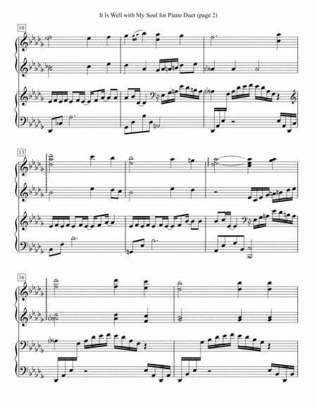 It Is Well With My Soul For Piano Duet Page 2