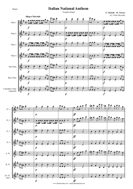 Italian National Anthem Fratelli D Italia For Flute Choir Page 2