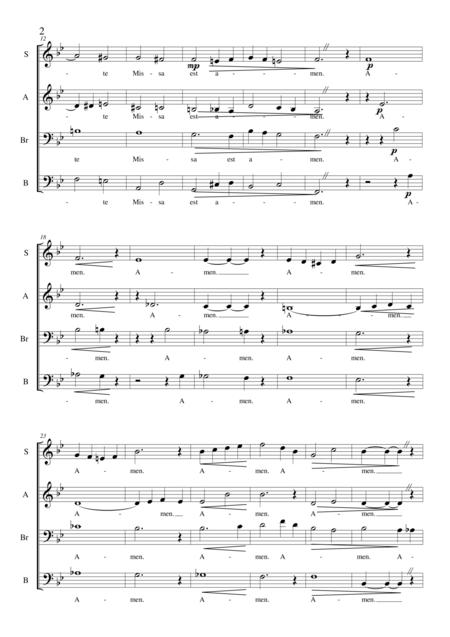 Ite Missa Est Choir Sabrb A Cappella Page 2