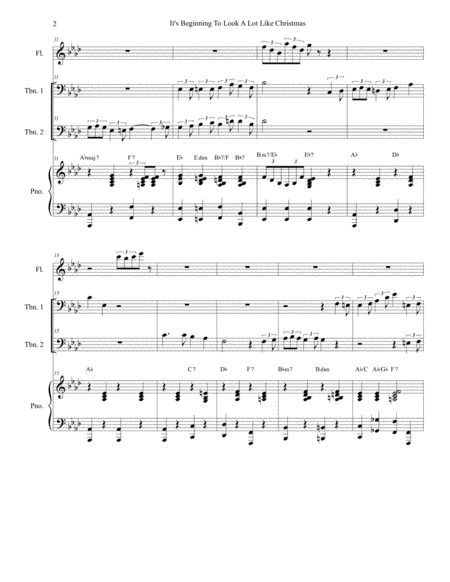 Its Beginning To Look Like Christmas Trombone Duet Page 2