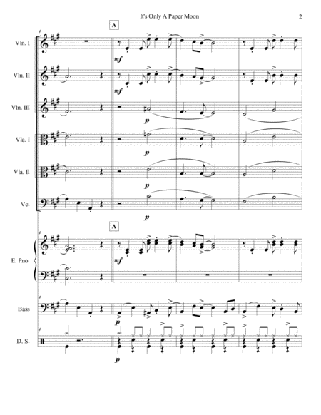 Its Only A Paper Moon String Sextet Page 2