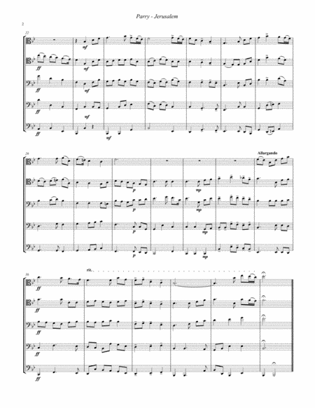 Jerusalem For Trombone Quintet Page 2