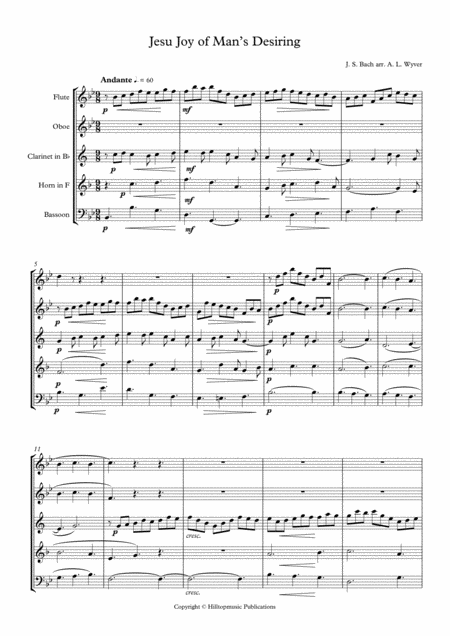 Jesu Joy Of Mans Desiring Arranged For Wind Quintet Page 2