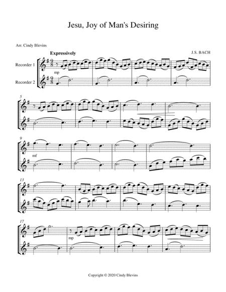 Jesu Joy Of Mans Desiring Recorder Duet Page 2