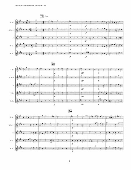 Jesu Meine Freude Part 1 By Js Bach For Saxophone Quintet Page 2