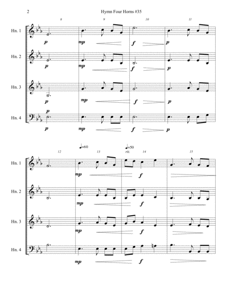 Jesus Paid It All Horn Quartet 35 Page 2