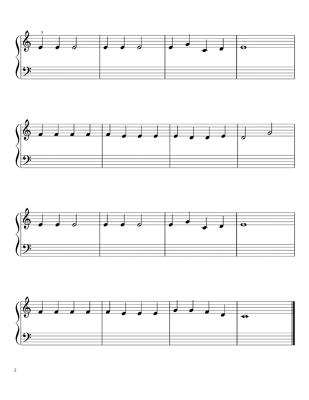 Jingle Bells 3 Easy Piano Versions Great For Teaching Different Beginners Page 2