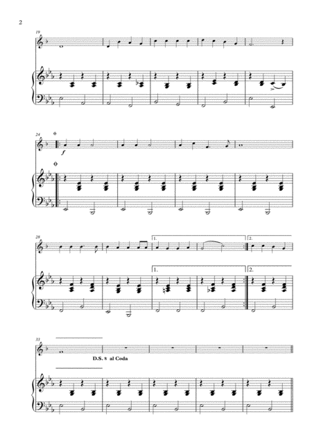Jingle Bells Arranged For Tenor Saxophone Piano Page 2
