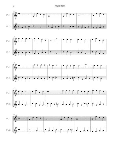 Jingle Bells Easy Christmas Song For 2 Flutes Page 2