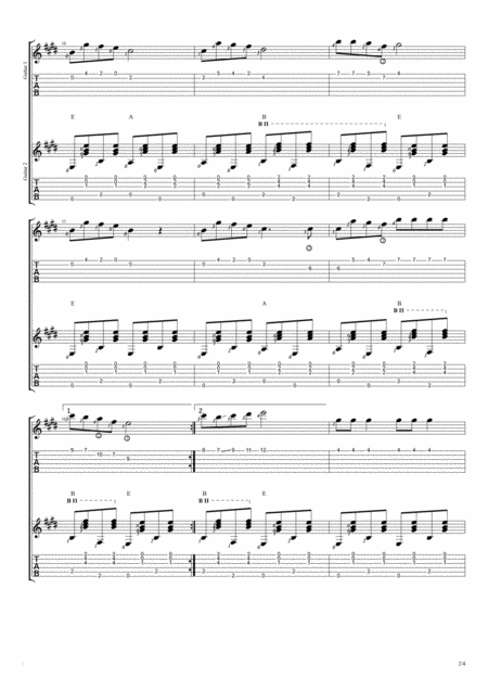 Jingle Bells Fingerstyle Guitar Duet Page 2