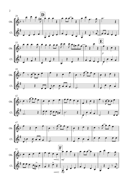 Jingle Bells Jazzy Style For Oboe And Clarinet Duet Page 2