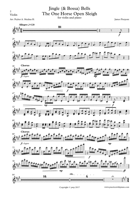 Jingle Bossa Bells For Violin And Piano Page 2
