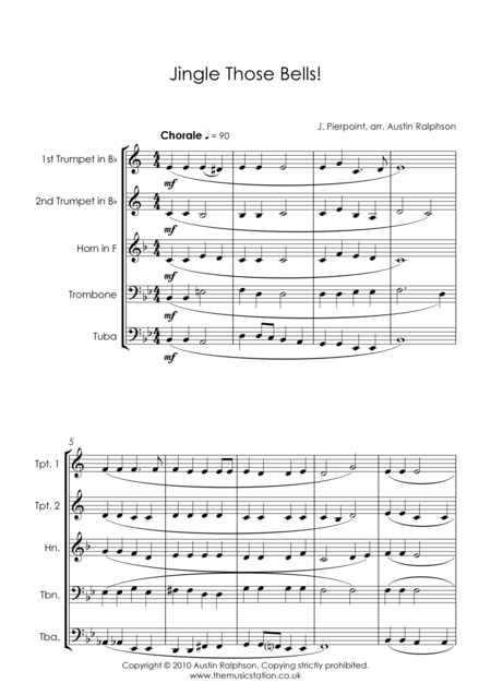 Jingle Those Bells Brass Quintet Page 2