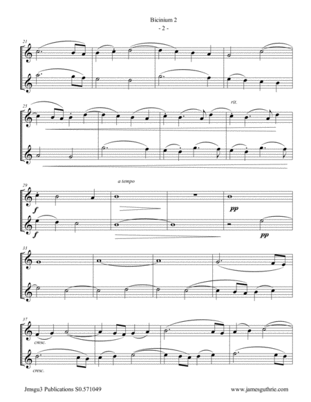 Josquin Bicinium 2 For Oboe Duo Page 2
