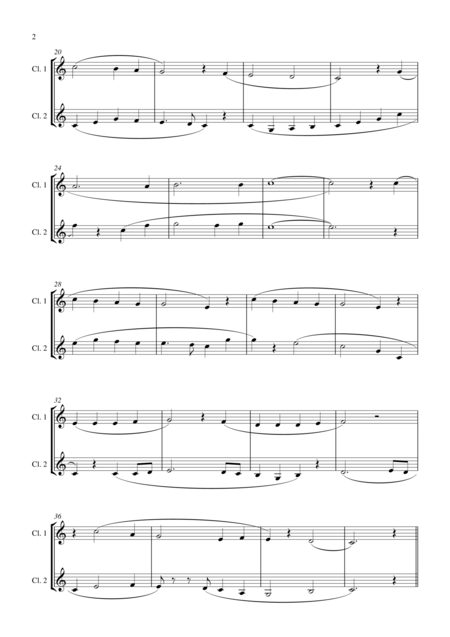 Joy To The World For Clarinet Bb Duet Suitable For Grades 1 5 Page 2