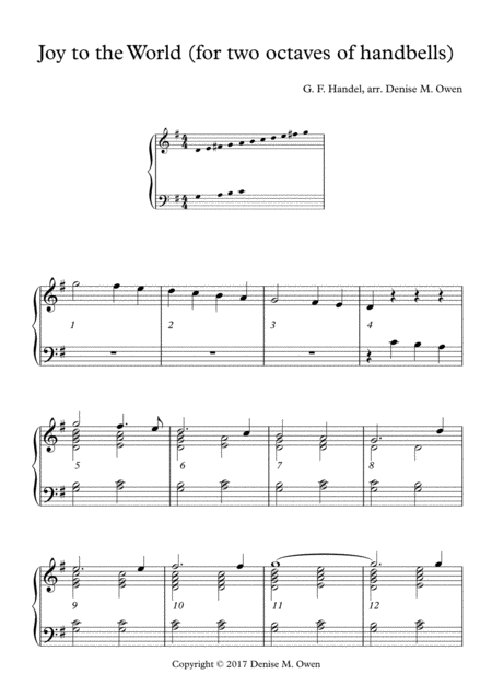 Joy To The World For Two Octaves Of Handbells G G Page 2