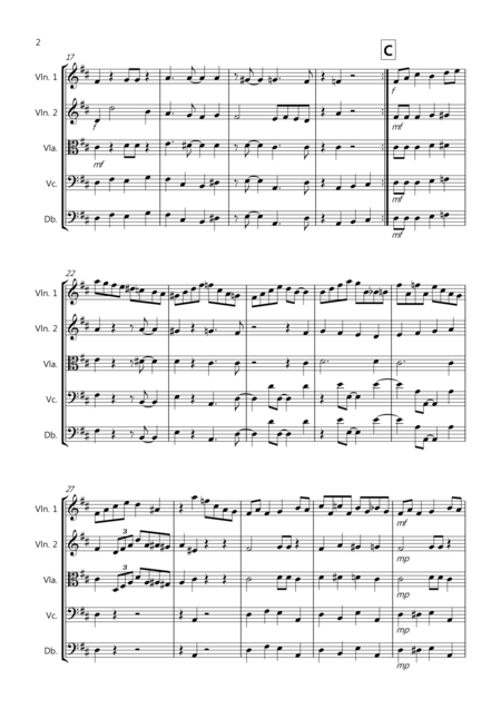 Joy To The World Jazzy Style For String Orchestra Page 2