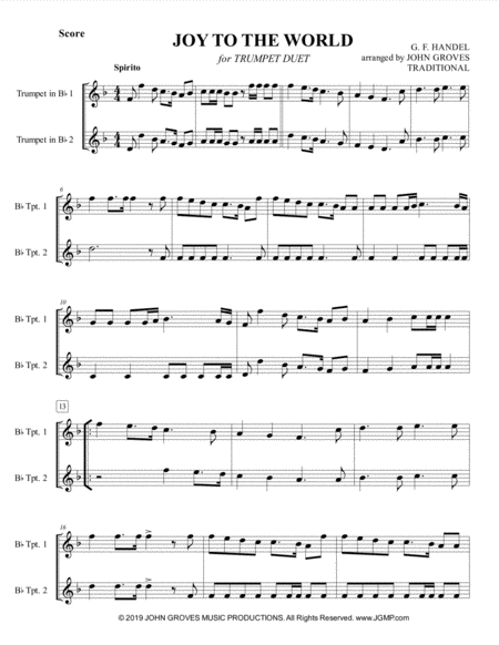 Joy To The World Trumpet Tuba Duet Page 2