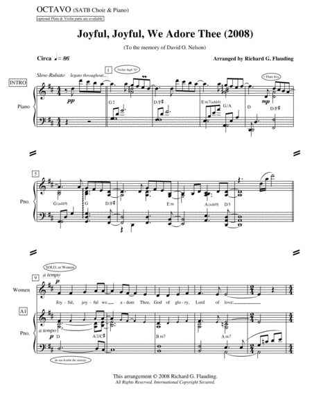 Joyful Joyful We Adore Thee Choir Piano Page 2
