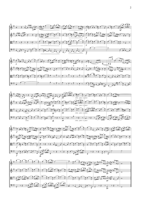 Js Bach Sinfonia From Christmas Oratorio Bwv248 For String Quartet Cb223 Page 2