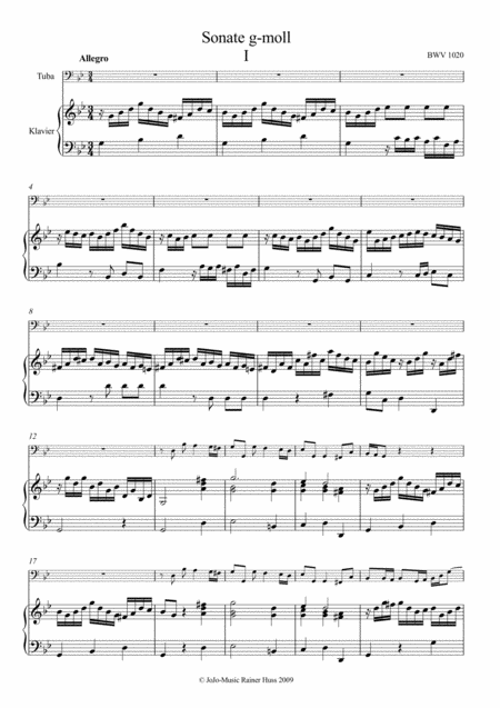 Js Bach Sonata In G Bwv 1020 Page 2