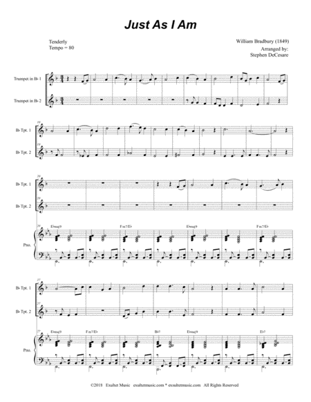 Just As I Am Duet For Bb Trumpet Page 2