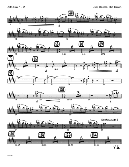 Just Before The Dawn 1st Eb Alto Saxophone Page 2