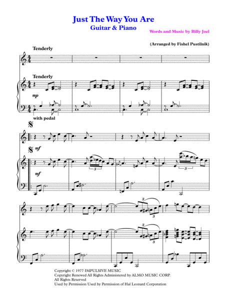 Just The Way You Are For Flute And Piano Jazz Pop Version Page 2