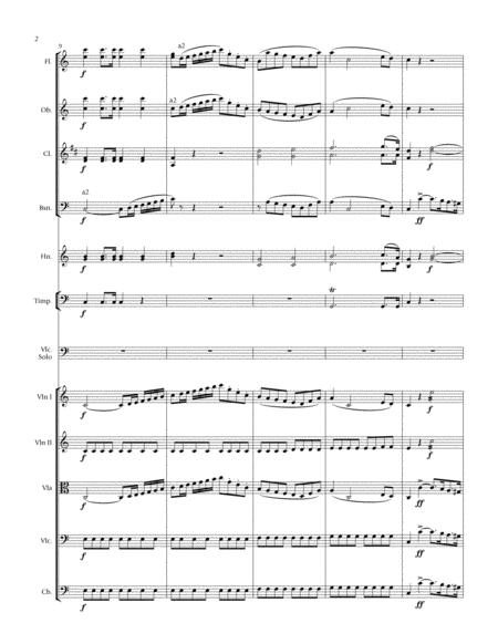 Klengel Concertino No 1 For Cello And Orchestra Orchestrated By Yuriy Leonovich Orchestra Score Page 2