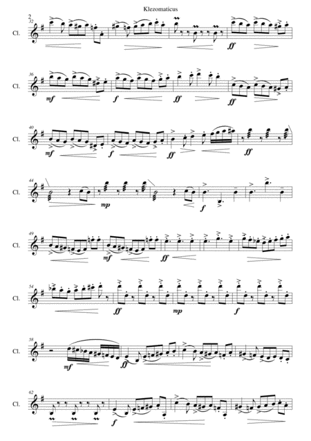 Klezomaticus For Solo Clarinet Page 2